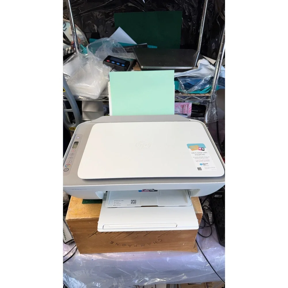 HP DeskJet 2700 All-in-One Wireless Color Inkjet Printer White Grey 7HC67A
